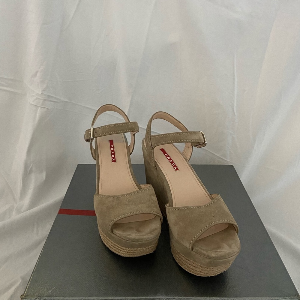 Prada espadrille wedges NEVER WORN